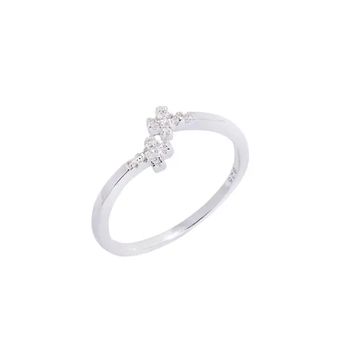 Sterlingsilber Einstellbarer Ring mit CZ Kristall Kreuzen