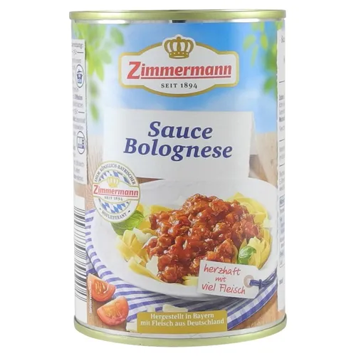 12,48€/1l) Sauce Bolognese von Zimmermann (400 ml