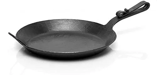 Helmensdorfer Bratpfanne | Servierpfanne Ø 28 cm Hammer-Geschmiedete Eisenpfanne