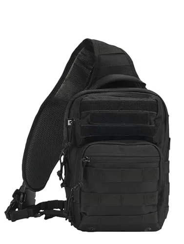 Brandit US Cooper EveryDayCarry-Sling black Gr. OS - Herrentasche mit hoher Polsterung, atmungsaktivem Mesh und großem Quick Release Verschluss für optimalen Tragekomfort