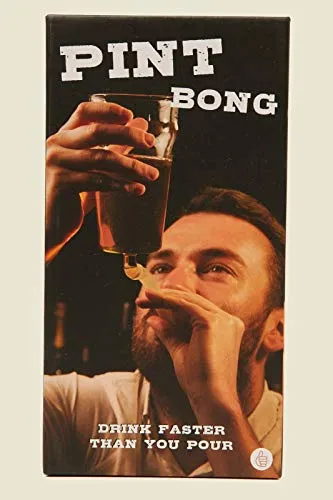 Thumbs Up Bierglas - Pint Bong Pint-Glas mit Trinkhalm am Boden Partyspiel
