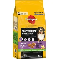 Pedigree Professional 12kg Adult Maxi Geflügel & Gemüse - Alleinfuttermittel für ausgewachsene Hunde, reich an Geflügel und Gemüse für optimale Ernährung und gesunde Vitalität.