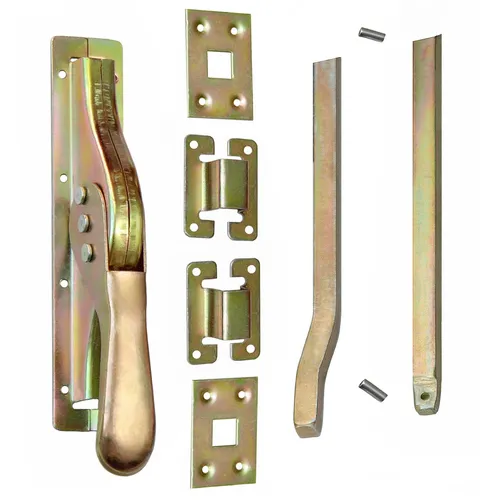 Set Tortreibriegel 2540 mm Torverschluss Türtreibriegel Stangen Vierkant 14 mm 1