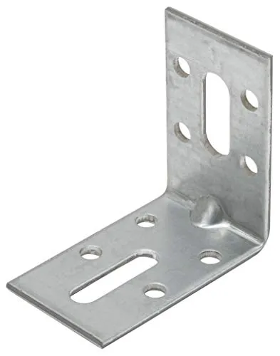 Winkelverbinder mit Langloch, 50 x 50 x 30 x 2mm, sendzimirverzinkt - 10 Stück