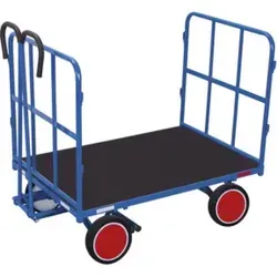 Variofit Handpritschenwagen mit 2 Rohrgitterwänden