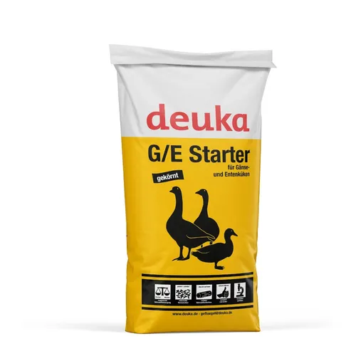 Deuka Gänse- & Enten Starterfutter 25kg - Aufzuchtfutter für Gänse und Enten, sorgt für eine optimale Entwicklung und gesundes Wachstum in der Geflügelhaltung.