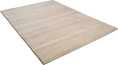 THEKO Wollteppich Royal Berber Uni - Kurzflor-Teppich aus 100% Schurwolle mit Berber Optik, ideal für Wohnzimmer & Schlafzimmer, bietet hohen Komfort und Strapazierfähigkeit.