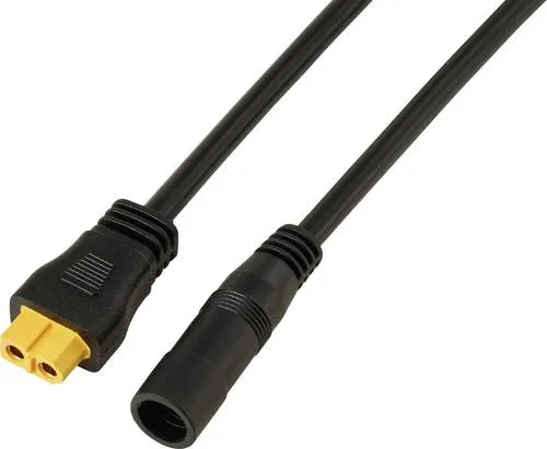 TRU COMPONENTS DC-Buchse 2,1/5,5mm auf XT60-Kabel 0,5m TC-13619292 Schwarz Inhalt: 1St.