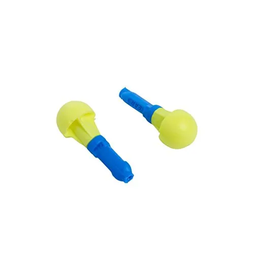 E-A-R EX01021 E-A-R Push-In Gehörschutzstöpsel mit Kordel, SNR 38 dB, Gelb/Blau (100-er Pack)