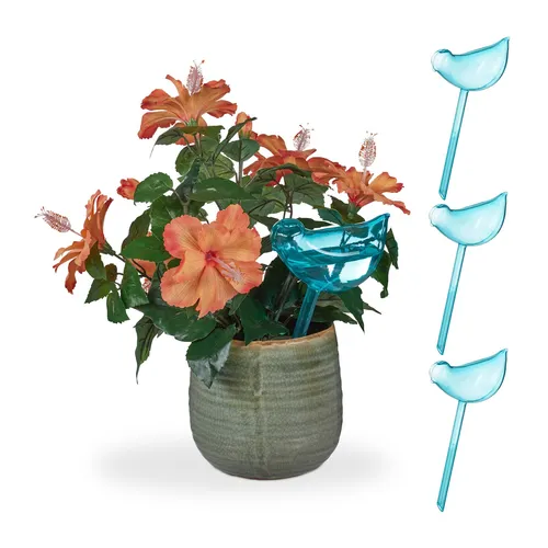 Bewässerungskugeln, Blumenbewässerer, Gießkugeln, Pflanzenwasserspender blau 8 x