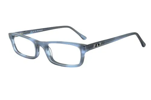 Edison & King Lesebrille Mr. & Mrs. King - Premium Acetatbrille mit entspiegelt Glas (Blau, +2,00 dpt) - Stylische Lesebrille aus schmaler Acetatfassung, ideal für Männer und Frauen. Brillante Sicht dank hochwertiger Premiumgläser mit Super-Entspiegelung und Hartschicht. Designed in Germany für höchsten Tragekomfort.