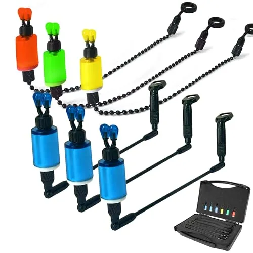 BAT-Tackle Indicator Bißanzeiger System Set 3+3 - Pendel-Bissanzeiger für Karpfenfischen und Ansitzangeln