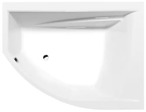 TANDEM R asymmetrische Badewanne 170x130x50cm, rechts, weiß - Raumspar-Badewanne für kleinere Bäder, ideal für Paare. Aus robustem Acryl mit einem Fassungsvermögen von 395 Litern, inklusive höhenverstellbaren Wannenfüßen für optimalen Komfort.