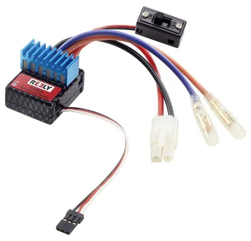 Reely Automodell Brushed Fahrtregler 60 A - Fahrtenregler mit maximaler Belastbarkeit von 60 A, ideal für leistungsstarke Modelle und optimales Fahrverhalten.