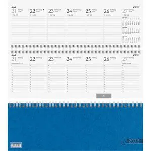 Glocken Tischkalender 5072321306, Jahr 2026, Querkalender, 1 Woche = 2 Seiten, 30 x 11 cm