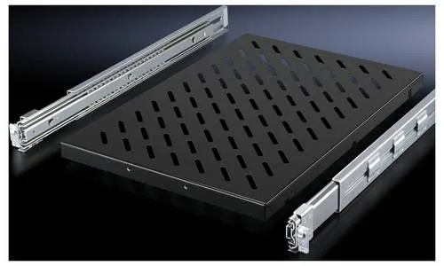 Rittal 5501.725 19 Zoll Netzwerkschrank-Geräteboden - 19 Zoll Netzwerkschrank Zubehör mit tiefenvariablen Befestigungsschienen für individuelle Anpassung an Ebenenabstände.