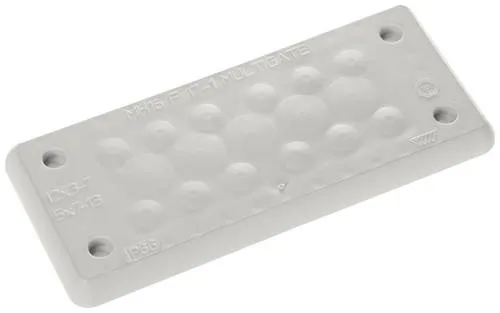 Trelleborg MH-16 F 17-1 LIGHT GREY UL94 V-0 IP65 | TPE | Screw Durchführungsplatte TPE Grau 1St.