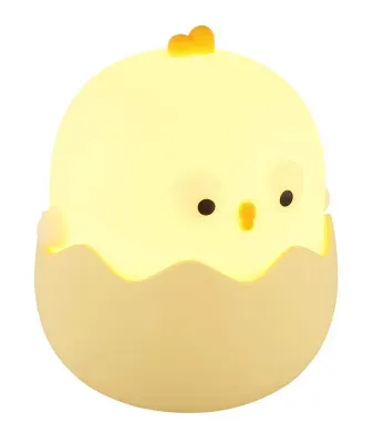 LED Nachttischlampe für Kinder, Akku RGB Touchdimmer, H 12,8 cm - Moderne Kinderlampe in Gelb und Weiß mit 1200mAh Akku für bis zu 6 Stunden Licht. Touchdimmer und RGB-Farbmodus sorgen für stimmungsvolle Beleuchtung im Kinderzimmer.