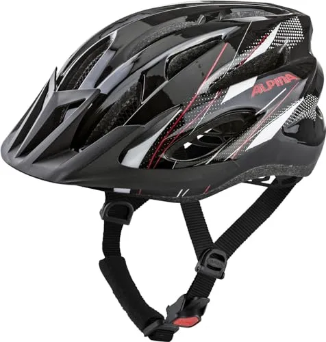 ALPINA MTB 17 Fahrradhelm, Black-White-Red, 58-61 cm - Fahrradhelme mit bruch- und kratzfester CERAMIC SHELL Außenschale und optimaler Kopfbelüftung durch Airflow Vents für maximalen Komfort und Sicherheit.