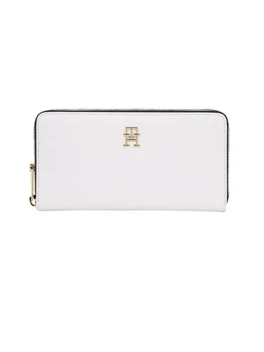 Tommy Hilfiger Damen Geldbörse Portemonnaies TH Essential L Zip Weiß