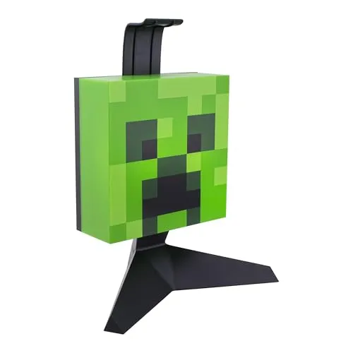 PALADONE Creeper Head Light Headphone Stand - Lampen: Kreativer Headphone Stand mit LED-Beleuchtung in mehreren Farben, ideal für Gamer und stilbewusste Zockerzimmer.