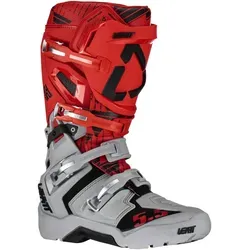 Leatt Motocross-Stiefel 5.5 Flex Lock Enduro - Grau/Rot/Schwarz - Motorradstiefel für maximale Sicherheit und Flexibilität, ausgestattet mit Flex Lock-Technologie für optimalen Halt und Komfort beim Endurofahren.