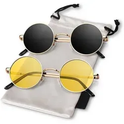 Retro Polarisierte Hippie Sonnenbrille UV400 - Ikonische Sonnenbrille im Retro-Stil mit polarisierenden Gläsern für klare Sicht und effektiven Blendschutz. Ultraleichtes Design für optimalen Tragekomfort und 100% UV-Schutz. Perfekt für jeden Anlass!