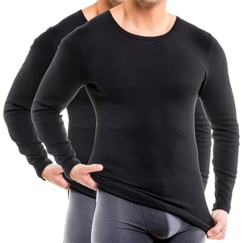 HERMKO 63640 Funktionsshirt Langarm für Herren – Sportunterhemd in Schwarz, 2er Pack, Größe D 8 = EU XXL - Hochwertiges langärmeliges Funktionsshirt für Herren, ideal für Sport und Arbeit. Atmungsaktiv, schnelltrocknend und strapazierfähig – perfekt für aktive Tage. Vertrauen Sie auf deutsche Qualität aus regionaler Produktion.