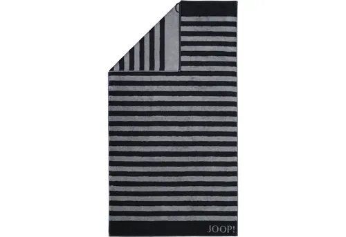 Joop! Handtücher Classic Stripes 1610 schwarz - Flauschiges Duschtuch 80x150 cm - Duschtuch in elegantem Blockstreifen-Design, extra flauschig aus 100% hochwertiger Baumwolle, pflegeleicht und Made in Germany.