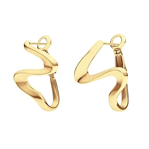 Heideman Ohrringe Fina Damen - aus hochwertigem Edelstahl - gold rosegold silber farbend poliert - Verschnörkelte Ohrstecker hängend für Frauen