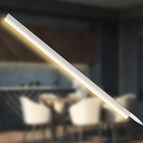 TELEFUNKEN - LED Unterbauleuchte, 57,5 cm, Küche, LED Leiste Küchenschrank, Werkstattlampe, Warmweißes Licht, 8,3 W, 750 Lumen, Weiß