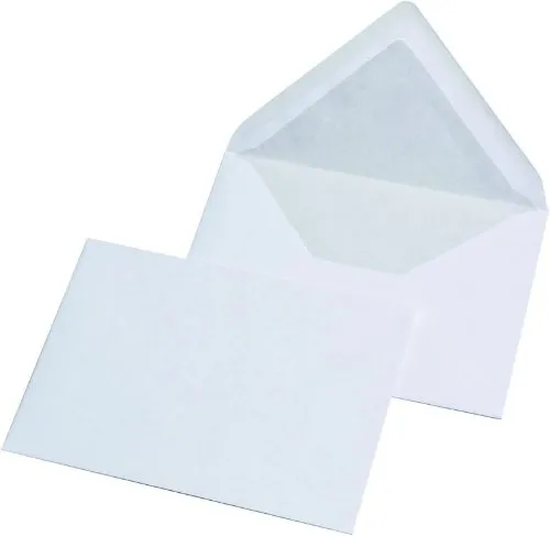Briefumschläge Din C6 weiss mit Seidenfutter 80g/m² 50