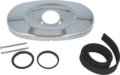 Hansa Blende 59910039 Chrom - Ersatzteil für Badewannen- & Duschsysteme, verchromte Abdeckung aus Metall für HANSAMAT Thermostate, inklusive Dichtungen und Schrauben für einfache Montage.