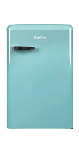 Amica VKS 15622-1 T Kühlschrank - Freistehender Kühlschrank in elegantem Blau, ideal für kleine Küchen, mit Energieeffizienzklasse E und kompakten Maßen von 55 x 87.5 x 61.5 cm.