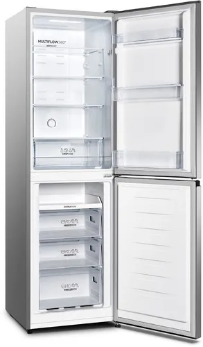 Gorenje NRK418ECS4 Kühlschrank (silber) - Moderner Kühlschrank mit Energieeffizienzklasse A+, großzügigem Stauraum und innovativer NoFrost-Technologie für langanhaltende Frische.