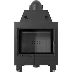 Kamineinsatz aus Stahl KRATKI MBM 10 kW Ø 200 schwarz Verkleidung - Schwarz