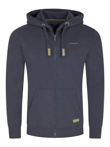 DENIMFY Kapuzensweatjacke DFLeo - Trendy Herren Hoodie - Zip Hoodies mit Kängurutasche, ideal für Alltag und Freizeit, aus hochwertigem Materialmix für optimalen Tragekomfort und Atmungsaktivität.