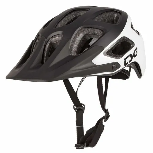 TSG Seek Radhelm Gr S/M - 54-56 cm - Fahrradhelm in Schwarz/Grau, robuster MTB-Helm mit Visier und gutem Preis-Leistungs-Verhältnis, ideal für Mountainbiker.