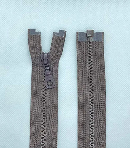 YKK Reißverschluss Kunststoff Zähne Nr.5 mittelgrob Teilbar (570 Schwarzbraun, 56cm)