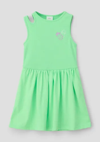 s.Oliver Minikleid Kleid Ärmelloses Kleid mit Rippstruktur in grün von s.Oliver