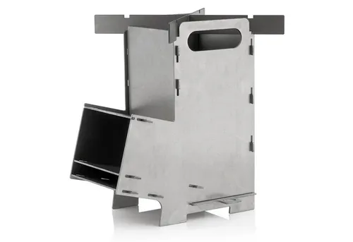 BBQ-Toro Raketenofen Rakete #5 - Dutch Oven Grillofen aus 2-mm-Stahl, rauchfreie Flamme und platzsparendes Stecksystem – ideal für Garten, Terrasse und Camping!