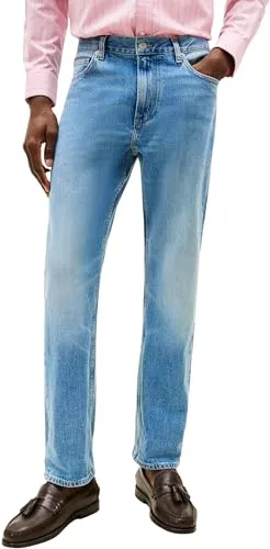 Tommy Hilfiger Straight-Jeans in blauer Waschung - Jeans in knöchellanger straight fit Passform, elastischer Denim für optimalen Tragekomfort, ideal für einen lässigen Look.