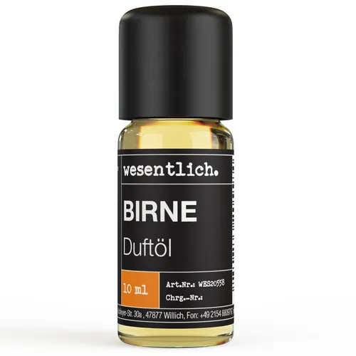 Duftöl Birne - Premium Raumduft für Duftlampe und Diffuser von wesentlich. -10ml