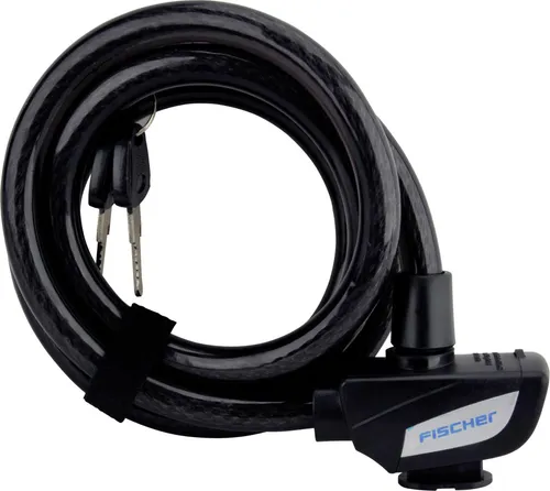 FISCHER Kabel-Fahrradschloss Länge: 1.800 mm schwarz