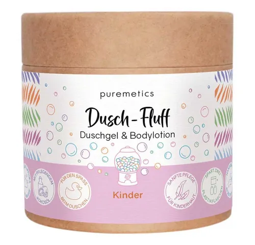 puremetics Körperpeeling 2in1 Dusch-Fluff - Kinder 200g