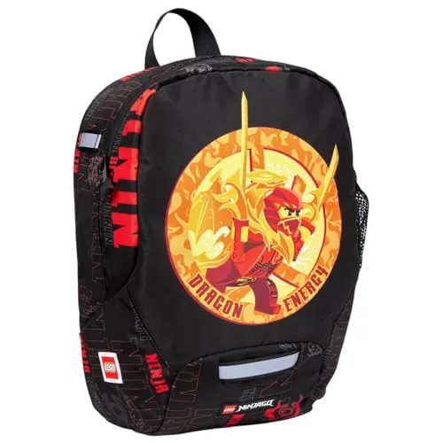 LEGO® NINJAGO® Elemental Master of Energy Schulrucksack - Robuster Schulranzen für Kinder mit coolen NINJAGO®-Motiven, ideal für den Alltag und Schule, aus strapazierfähigem Polyester gefertigt.