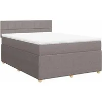 vidaXL Boxspringbett Taupe 160x200 cm mit Matratze - Schlafkomfort pur: Dieses Boxspringbett mit Taschenfederkernmatratze sorgt für optimale Unterstützung und erholsame Nächte. Der abnehmbare Bezug der Matratzenauflage erleichtert die Pflege.