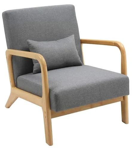 CLP Relaxsessel Hibbing - Komfortabler Polstersessel für Wohnzimmer & Schlafzimmer - Lounge- & Cocktailsessel mit modernem Design, bequemer Polsterung und Lendenkissen für optimalen Sitzkomfort. Ideal zum Entspannen und Lesen.