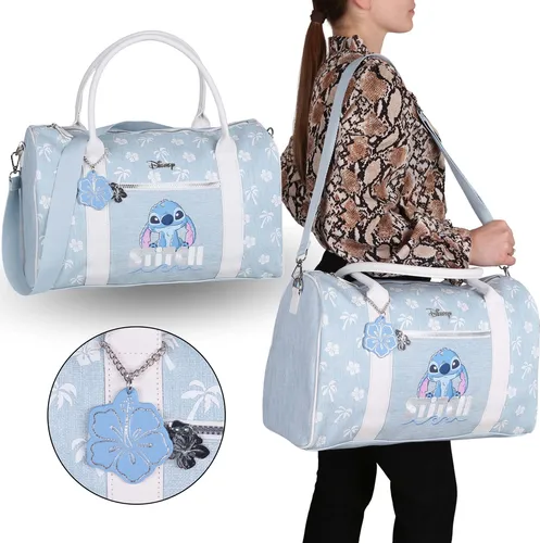 Sarcia.eu Reisetasche Disney Stitch - Blaue Handgepäck Reisetasche für Flugzeug, perfekt für Reisen mit einem einzigartigen Disney Stitch Design.