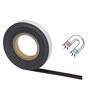 Maul Magnetband 61576, selbstklebend, braun, 1mm x 25mm x 10m - Diverse M, vielseitig einsetzbares Magnetband für unsichtbare Befestigungen, selbstklebend und wiederablösbar, ideal für Bilder und Poster an Metalloberflächen.